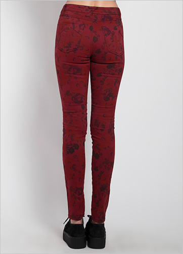 Unisex Tripp NYC Floral Print Skinny Jeans