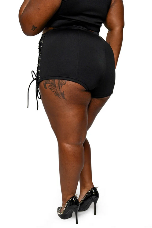 Women's Nylon Spandex Gothic Mira Corset Swim Shorts