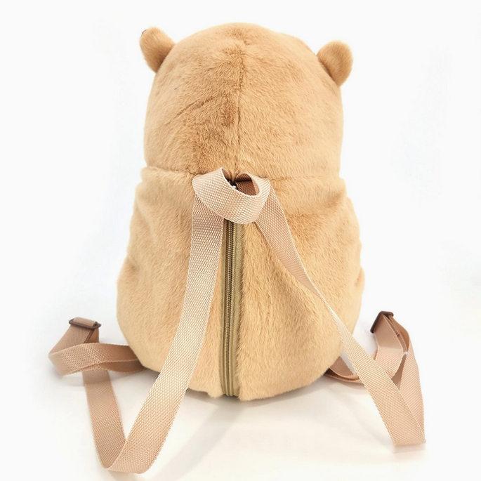 Capybara Furry Plush Backpack