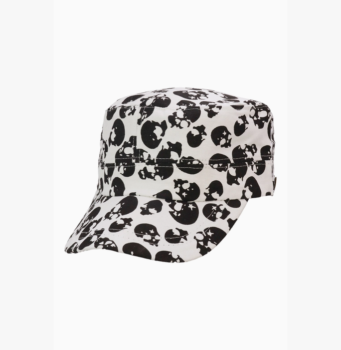 Skull Print Military Cadet Cap