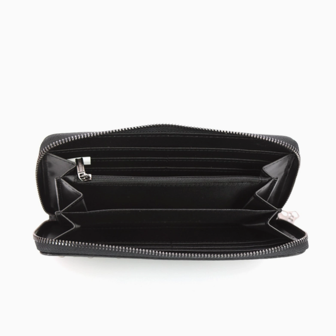 Skull Studs Vinyl Wallet