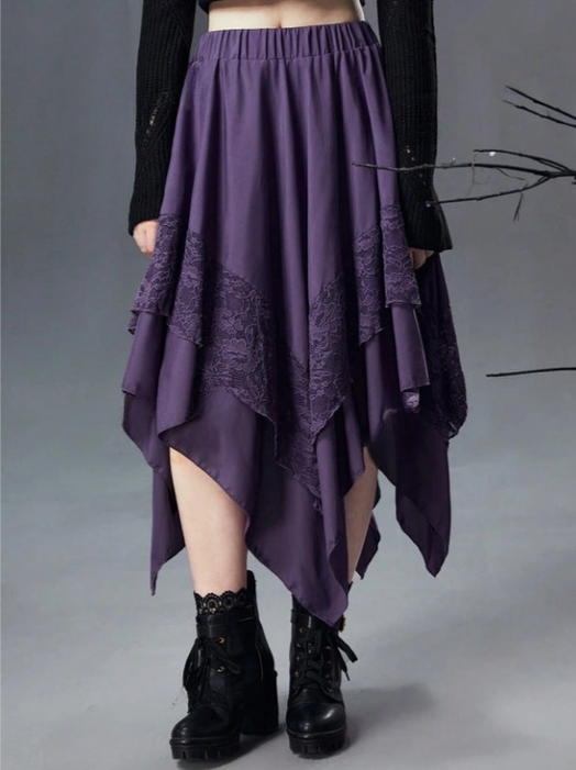 Women's Lace Hankercheif Lace Stitch Skirt