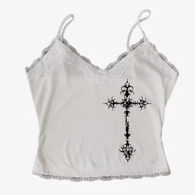 Women's Cross Print Camisole Top