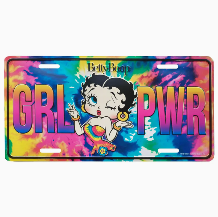 Betty Boop Too Hot License Plate