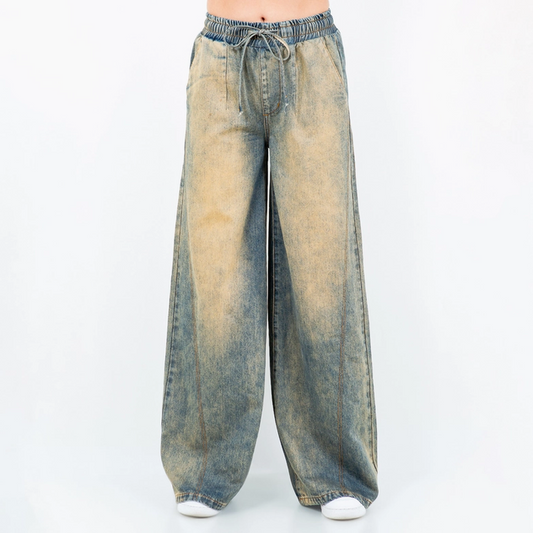 Women's Wide Leg Pull On Jeans