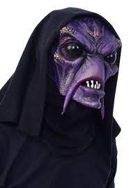 Halloween Mask - Venutian Alien Mask with Moving Mouth Costume - HalfMoonMusic