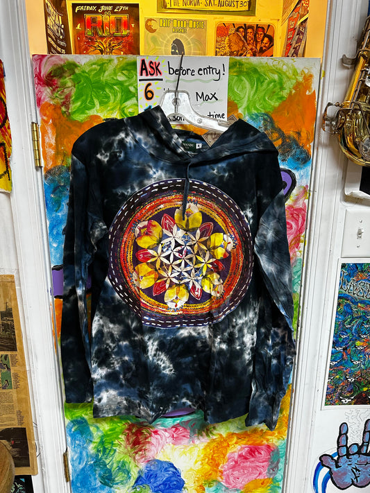 Unisex Flower of Life Tie-Dye Hoodie - HalfMoonMusic