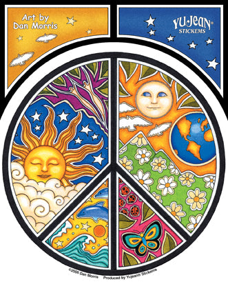 Dan Morris Peace Symbol Sticker