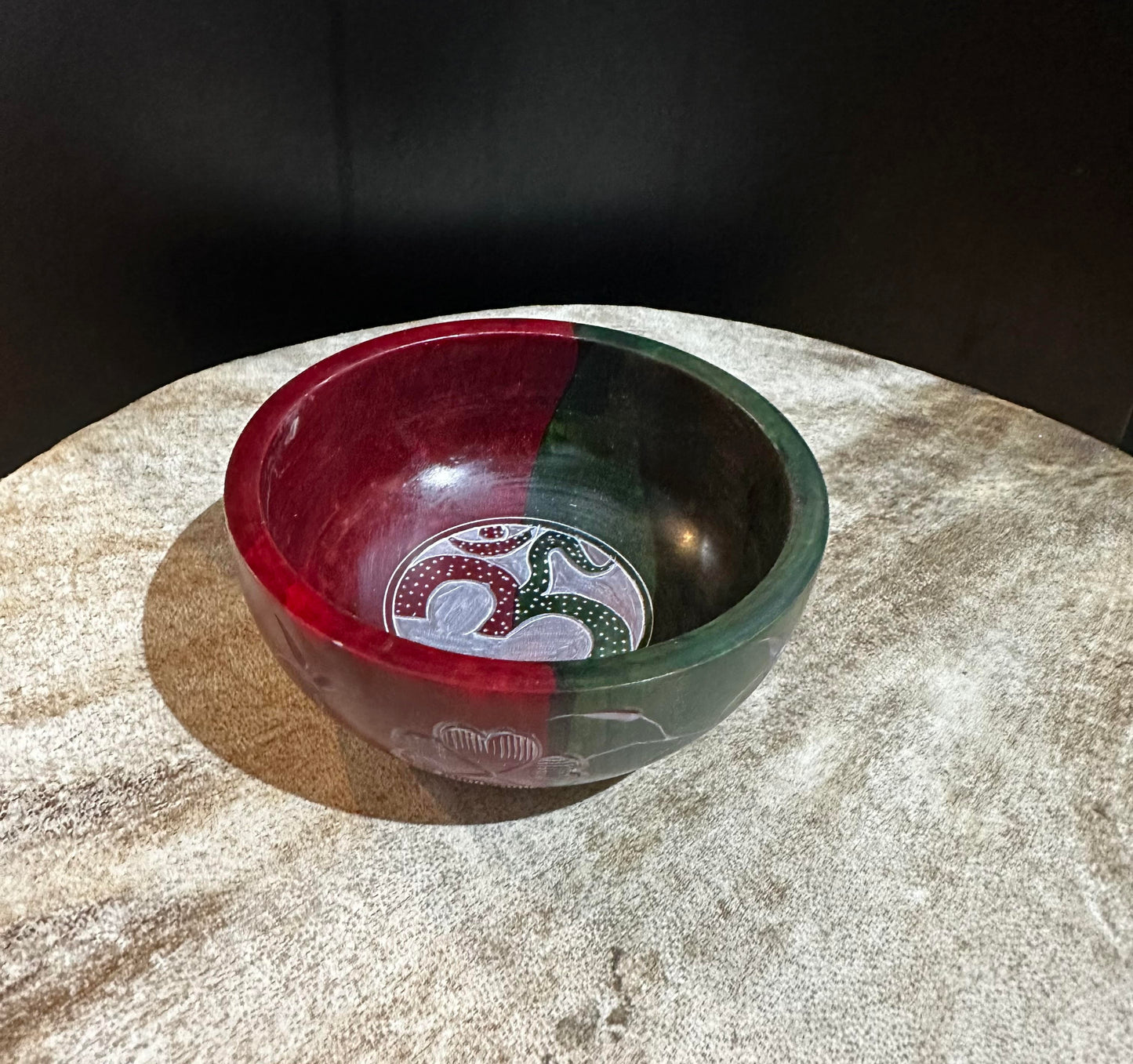 4" Stone Hand Carved Smudge Bowl - HalfMoonMusic