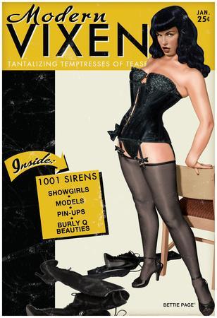 Bettie Page Modern Vixen Print