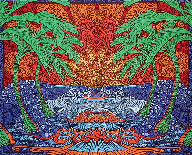 3D Epic Surf Tapestry - HalfMoonMusic