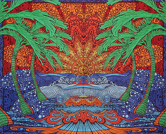 3D Epic Surf Tapestry - HalfMoonMusic