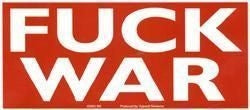 Fuck War Sticker
