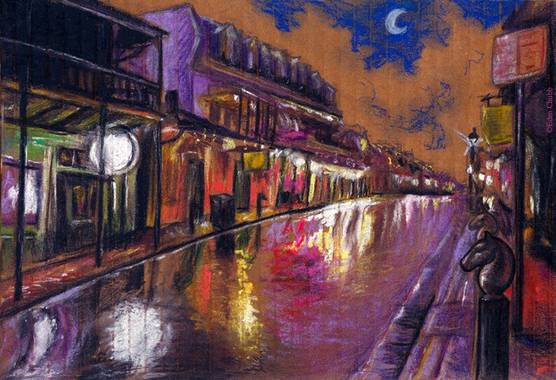 French Quarter After The Rain Art Print