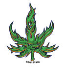 Tribal Pot Leaf Mini Stickers