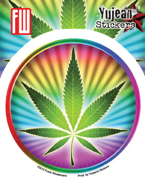Psychedelic Leaf Sticker