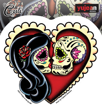 Cali's Ashes Red Heart Sticker