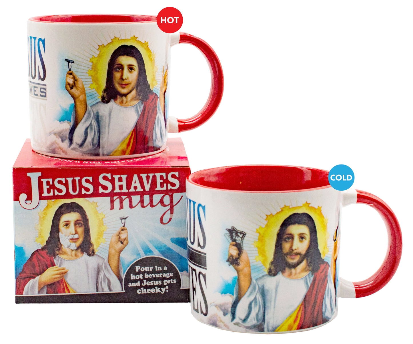 Jesus Shaves Heat Mug