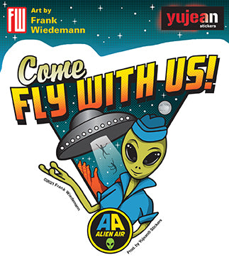 Frank Wiedemann Come Fly With Us sticker