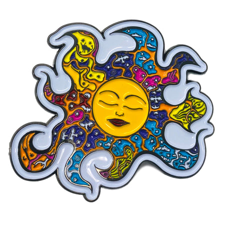 Sleeping Sun Enamel Pin