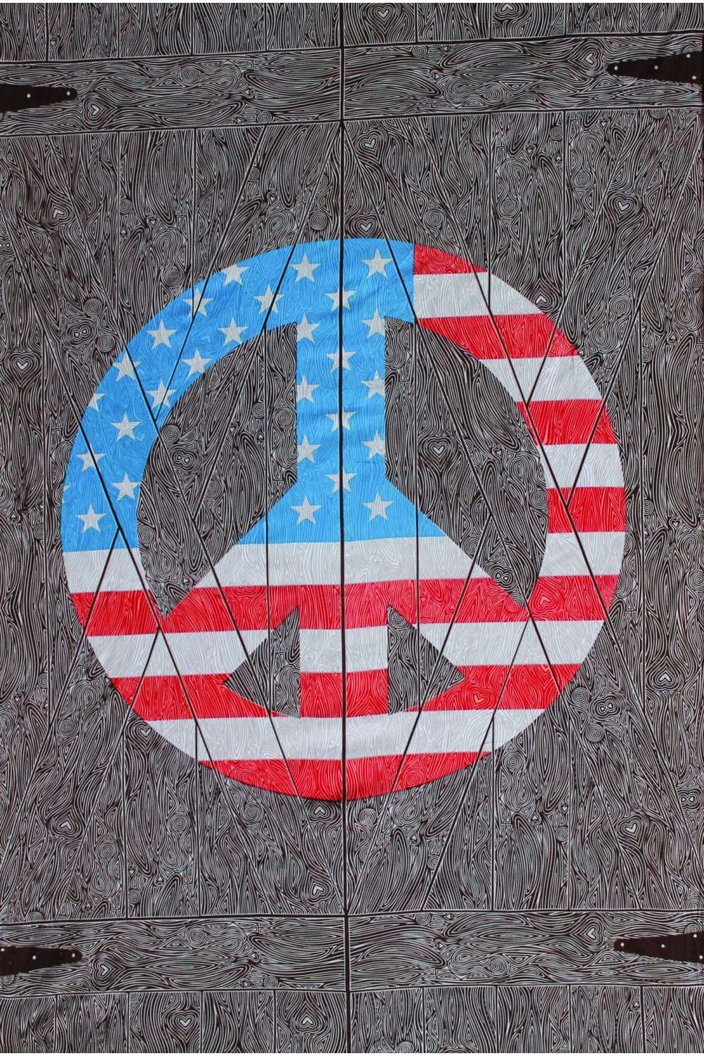 American Flag Peace Sign Door Tapestry - HalfMoonMusic