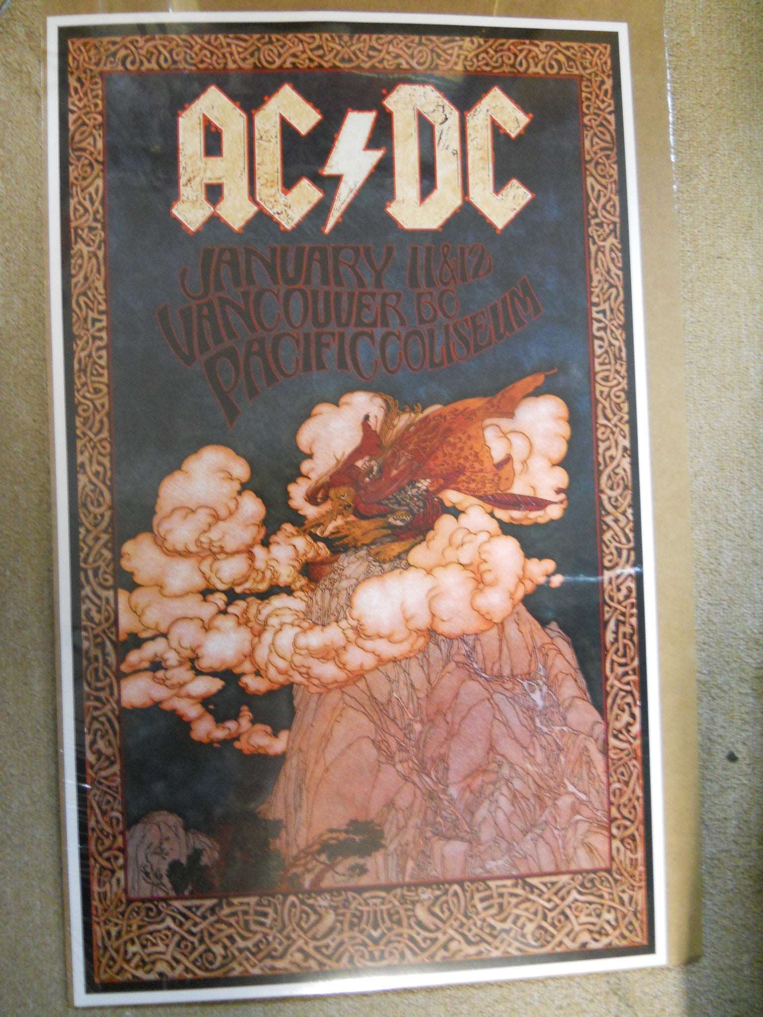 ACDC Art Nouveau Poster - HalfMoonMusic
