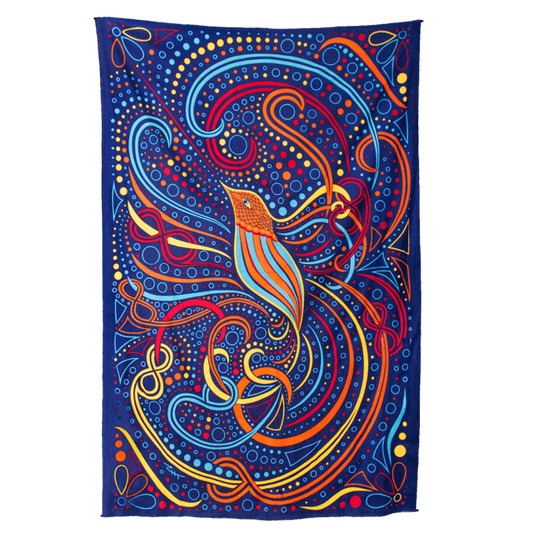 3D Hummingbird Tapestry - HalfMoonMusic