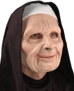 Halloween Mask - Nun For You Costume - HalfMoonMusic