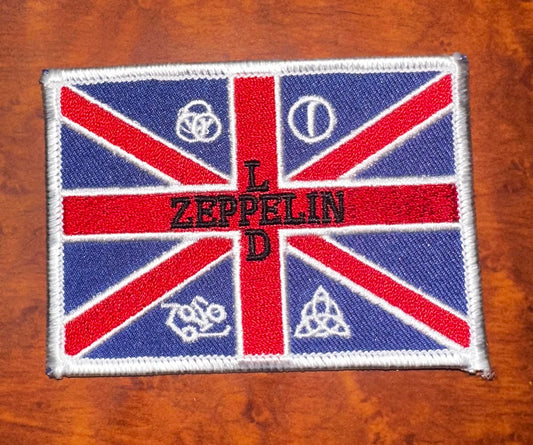 Led Zeppelin Union Jack Logos Patch - HalfMoonMusic