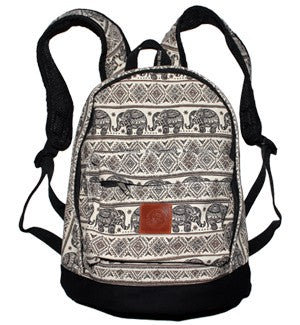 Elephant Print Backpack - HalfMoonMusic