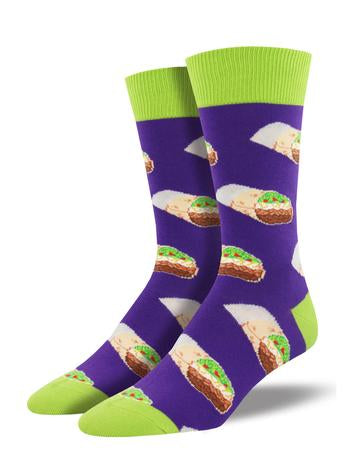 Men's Burrito Crew Socks - HalfMoonMusic