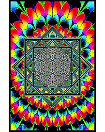 Sacred Geometry blacklight Poster - HalfMoonMusic