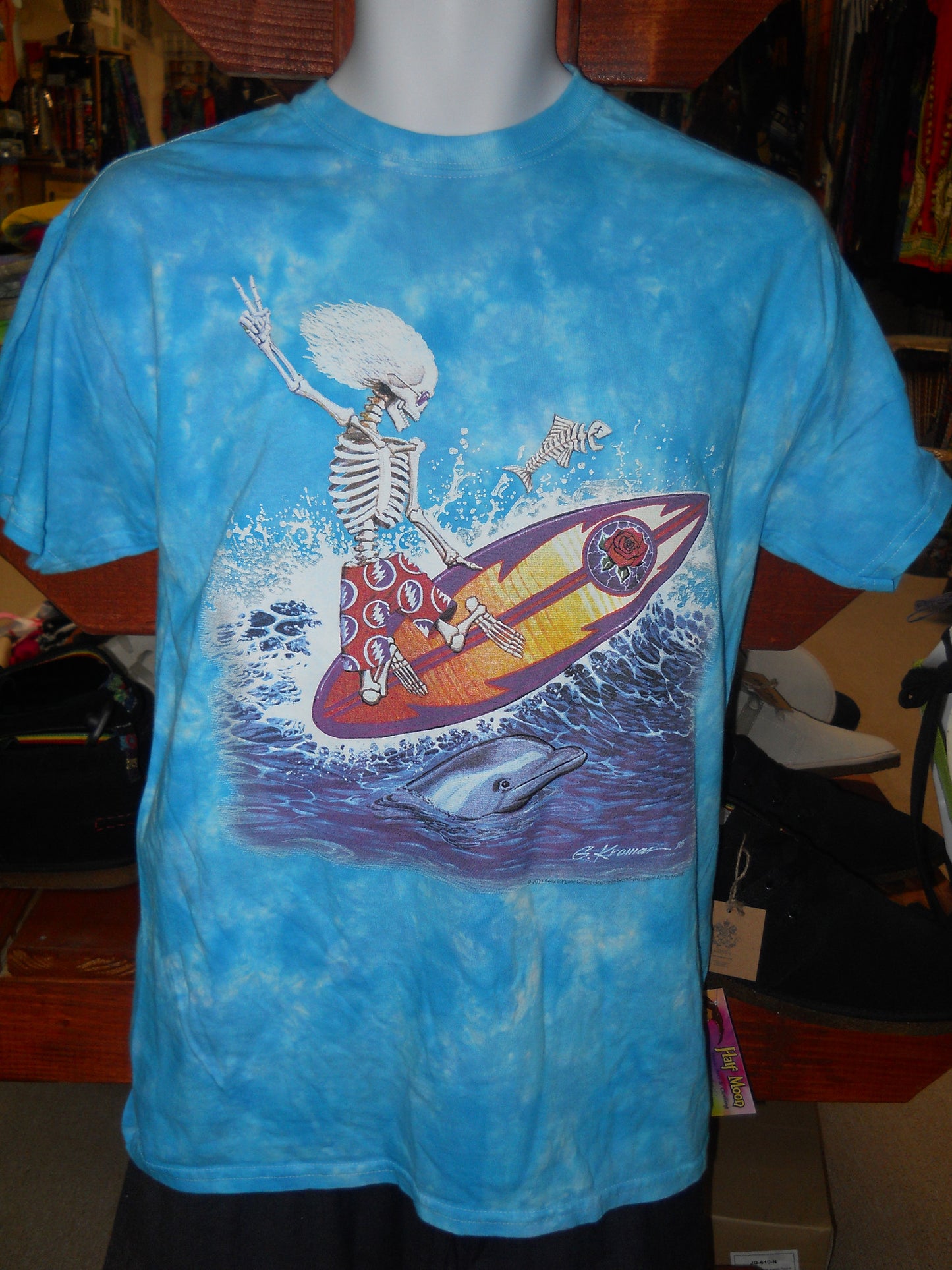 The Surfer Grateful Dead Tie-Dye T-Shirt - HalfMoonMusic