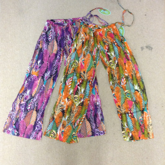 Womens Feather Fun Pants - HalfMoonMusic