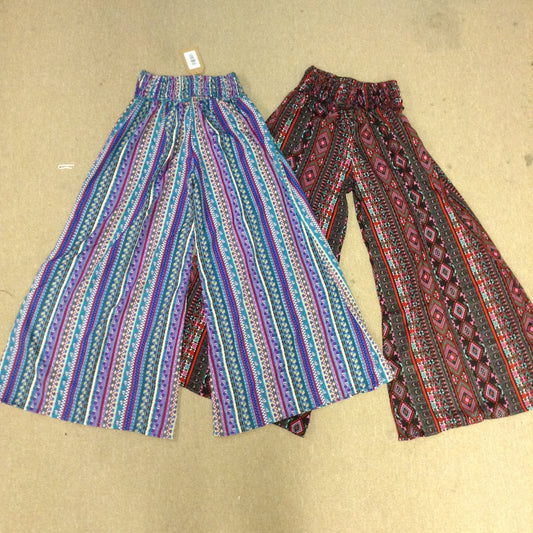 Womens Multi Color Plazzo Pants - HalfMoonMusic