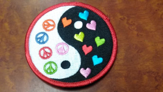 Peace and Love Yin Yang Patch - HalfMoonMusic