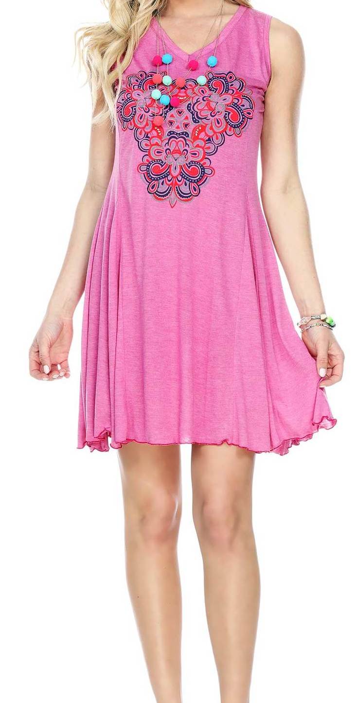 Womens Solid Blooming Dress - HalfMoonMusic