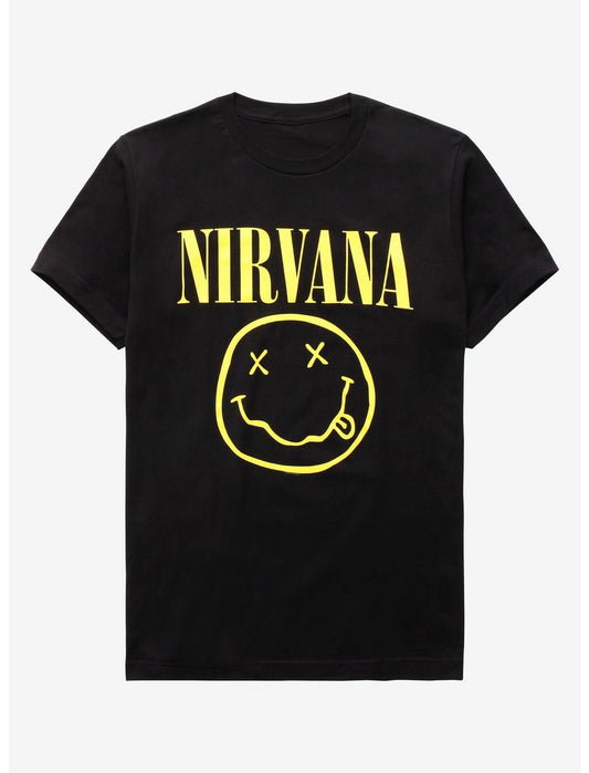 Men's Nirvana Smiley T-Shirt - HalfMoonMusic