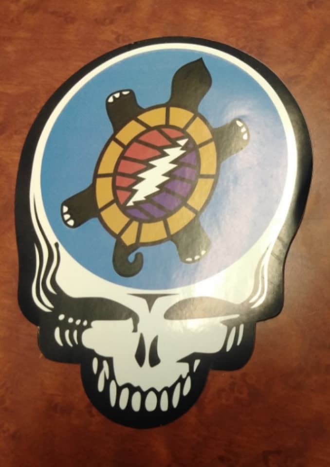 Lightning Bolt Turtle Stealie Sticker - HalfMoonMusic
