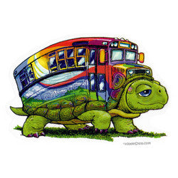 Hippie Turtle Van Sticker - HalfMoonMusic