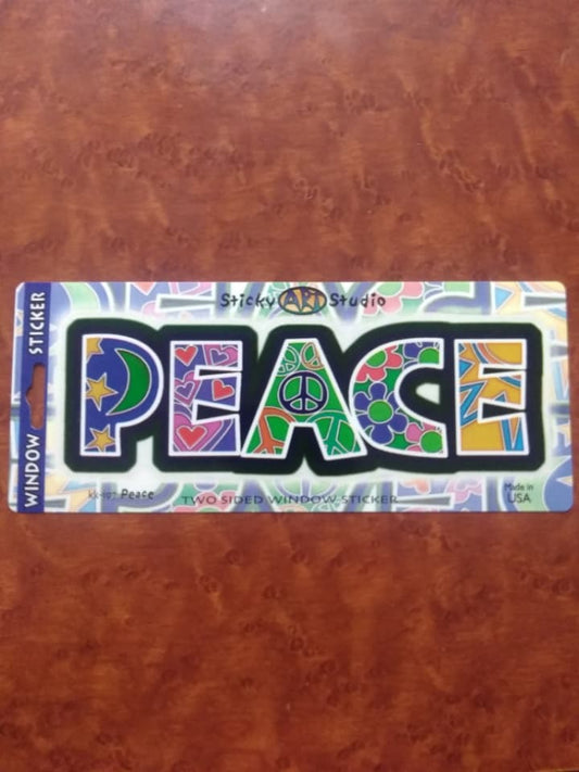Peace Symbols Word Sticker - HalfMoonMusic