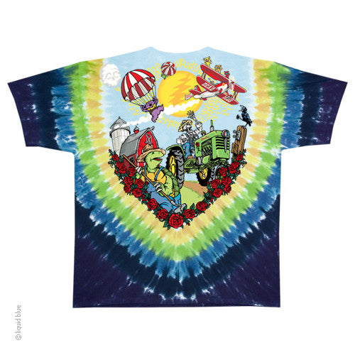 Grateful Dead Bears Biplane Tie Dye T-shirt - HalfMoonMusic