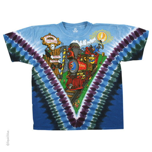 Grateful Dead Casey Jones Tie Dye T-shirt - HalfMoonMusic