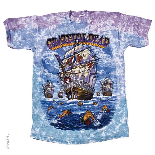 Grateful Dead Ship of Fools Tie Dye T-shirt - HalfMoonMusic