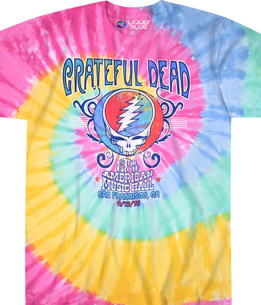 Men's Grateful Dead American Music Hall Tie Dye T-shirt - HalfMoonMusic