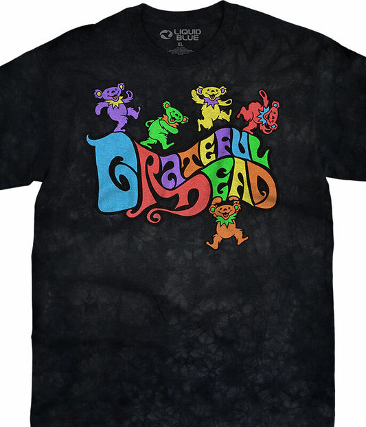 Mens Grateful Dead Flipside Bears Tie Dye T-shirt - HalfMoonMusic