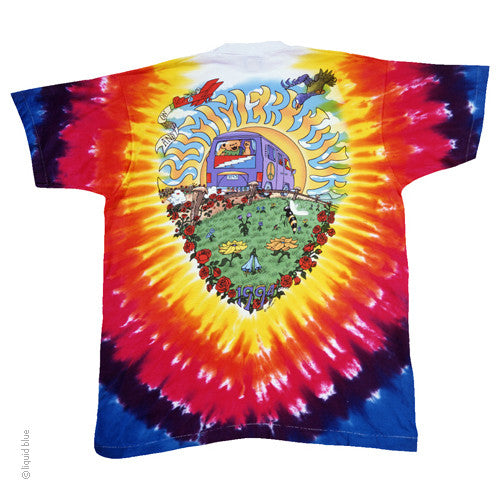 Grateful Dead Summer Tour Bus Tie Dye T-shirt - HalfMoonMusic