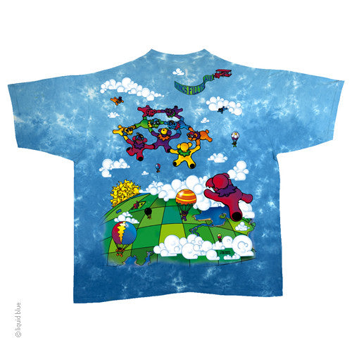 Grateful Dead Parachute Bears Tie Dye T-shirt - HalfMoonMusic