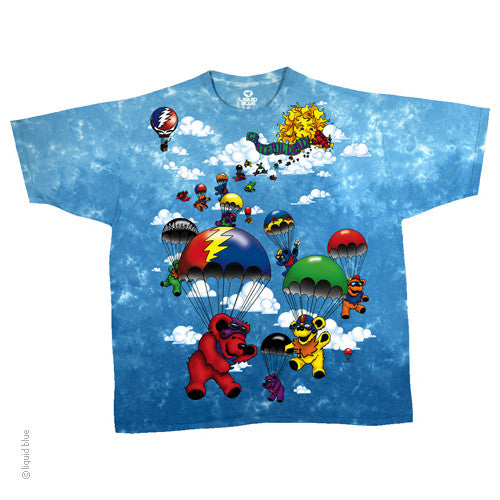 Grateful Dead Parachute Bears Tie Dye T-shirt - HalfMoonMusic