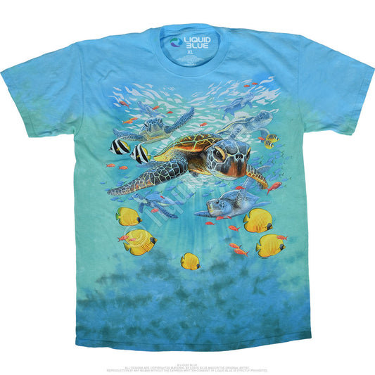 Sea Turtles Tie-Dye T-shirt - HalfMoonMusic